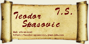 Teodor Spasović vizit kartica